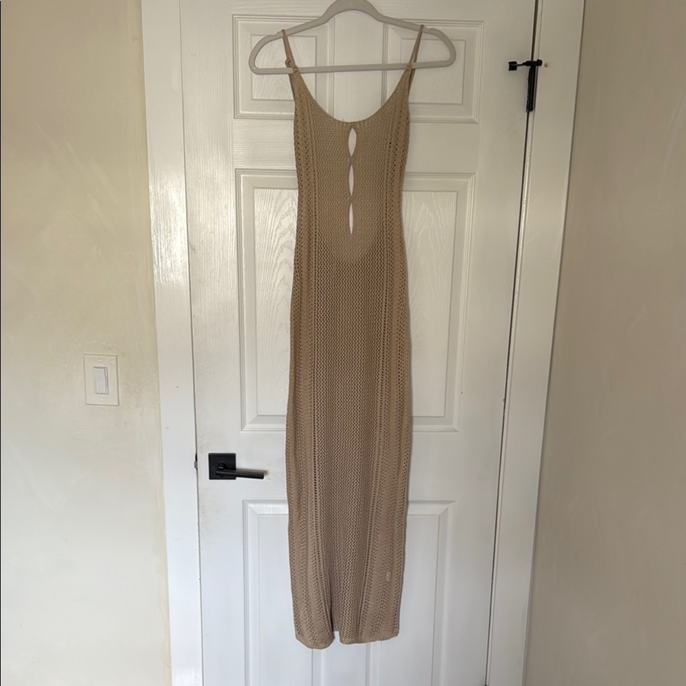 MESHKI Nude Mesh Knit Dress (Size XS)